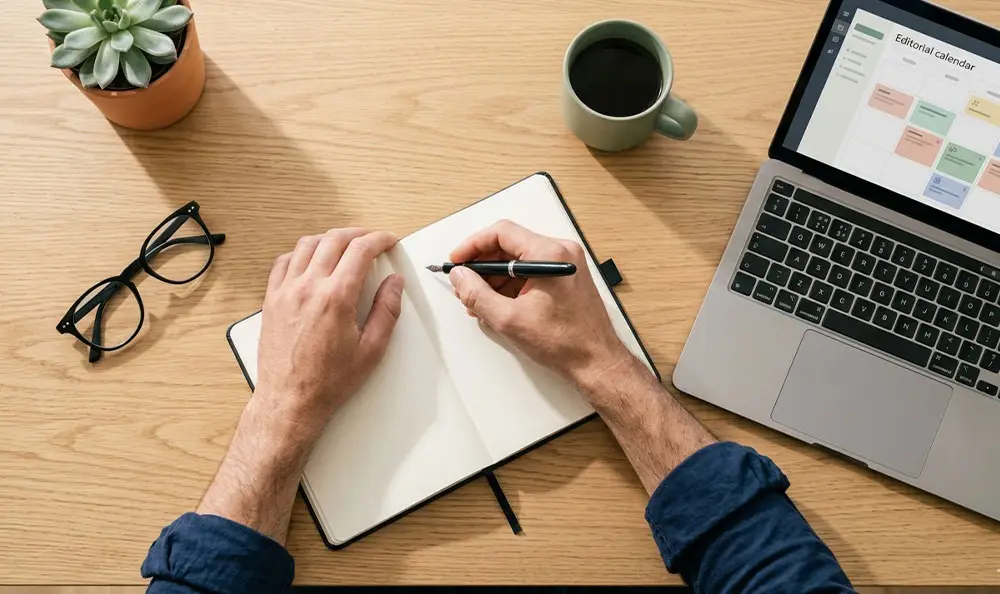Préparation d'un planning de contenu LinkedIn pour dirigeant de PME
